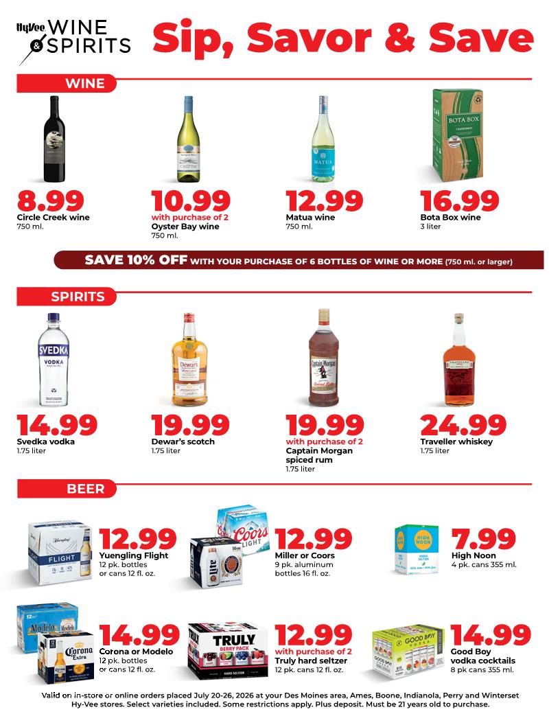 Wine & Spirits Specials