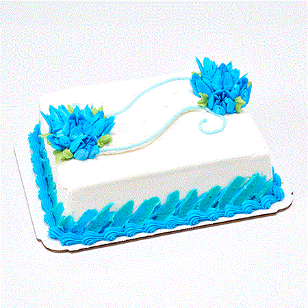 Half Sheet Ocean Breeze Flower Garden Cake – Country Cakes & Bakes