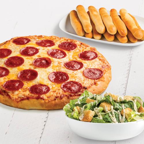 Dinner for 4 - Pizza, Salad & Breadsticks | Hy-Vee Aisles Online ...