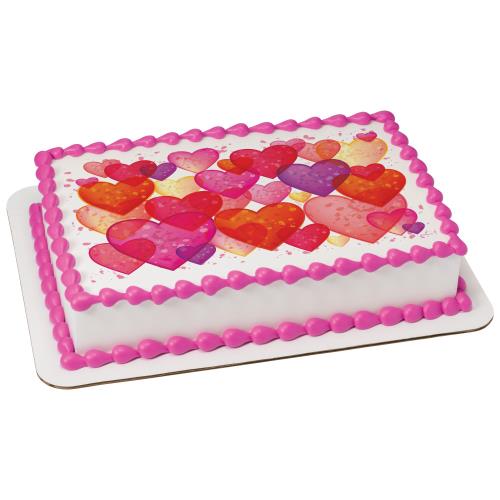 Hearts Sheet Cake 658 HyVee Aisles Online Grocery Shopping