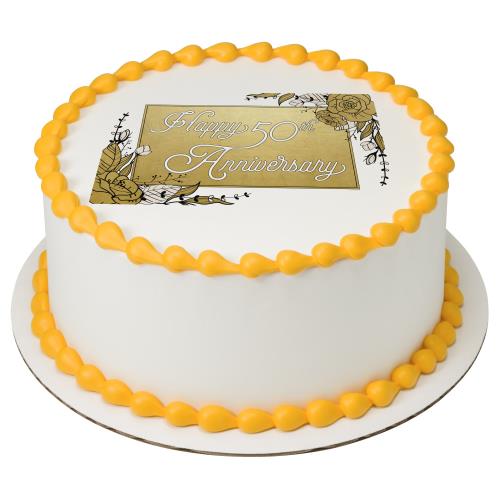 50th Anniversary Round Cake 24931