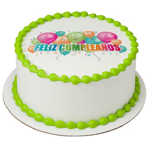 Feliz Cumpleanos Round Cake 26518